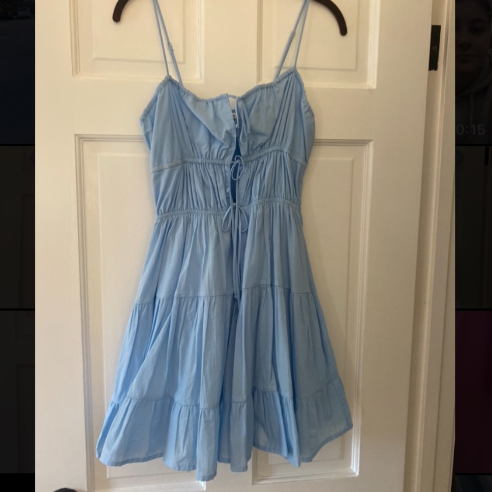 Anna Rae light blue mini dress- size s
